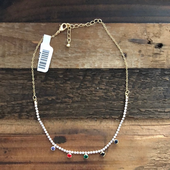 Urban Outfitters multicolored rhinestone Choker - Picture 4 of 8